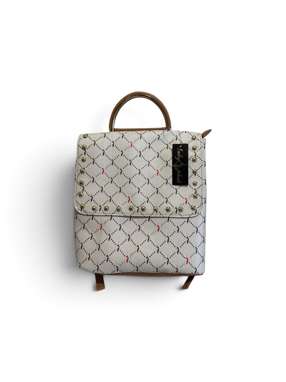 Baby Phat Cat Print Studded Backpack